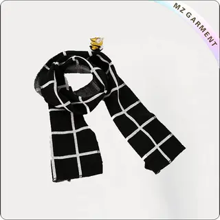 Cotton Houndstooth Scarf